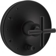 KOHLER T14501-3-BL - Purist® Rite-Temp® pressure-balancing valve trim with cross handles, valve not included