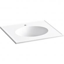 KOHLER 2791-1-0 - Ceramic/Impressions® 25'' oval vanity-top bathroom sink with single faucet hole