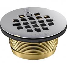 KOHLER 22675-S - Round brass shower receptor drain