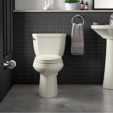 KOHLER 3658-4734-96 - Highline 2-Piece 1.28 GPF Single Flush Elongated Toilet in Biscuit with Rutledge Quiet Close Toile