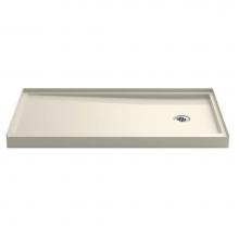 KOHLER 8458-47 - Rely 60-in x 32-in Single-Threshold Shower Base with Right-hand Drain, Almond