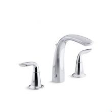 KOHLER T5324-4-CP - Refinia® Bath faucet trim with high-arch diverter spout and lever handles, valve not included