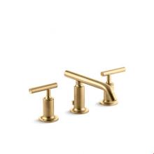 KOHLER 14410-4-BGD - Purist® Widespread bathroom sink faucet with low lever handles and low spout