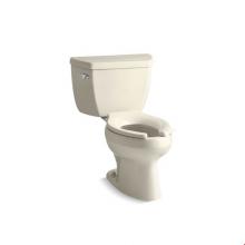 KOHLER 3575-T-47 - Wellworth® Classic Two-piece elongated 1.28 gpf toilet with tank cover locks