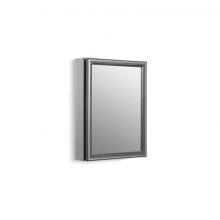 KOHLER CB-CLW2026SS - 20'' W x 26'' H aluminum single-door medicine cabinet with decorative silver f