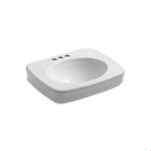 KOHLER 2340-4-0 - Bancroft® pedestal bathroom sink basin with 4'' centerset faucet holes