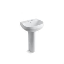 KOHLER 2293-4-0 - Wellworth® Pedestal bathroom sink with 4'' centerset faucet holes