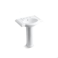 KOHLER 2294-8-0 - Devonshire® 27'' pedestal bathroom sink with 8'' widespread faucet holes