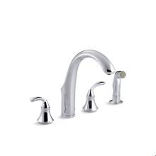 KOHLER 10445-CP - Forte® 4-hole kitchen sink faucet with 7-3/4'' spout, matching finish sidespray