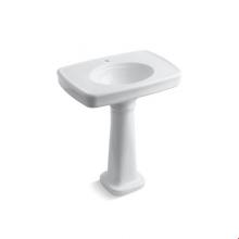 KOHLER 2347-1-0 - Bancroft® 30'' pedestal bathroom sink with single faucet hole