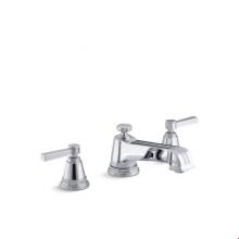 KOHLER T13140-4B-CP - Pinstripe® Deck-mount bath faucet trim for high-flow valve with lever handles, valve not incl