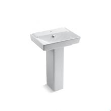 KOHLER 5152-1-0 - Rêve® 23'' pedestal bathroom sink with single faucet hole