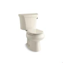 KOHLER 3997-RA-47 - Wellworth® Two piece round front 1.28 gpf toilet with right hand trip lever