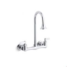 KOHLER 7319-4-CP - Triton® double lever handle utility sink faucet with rosespray gooseneck spout