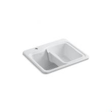 KOHLER 6657-1-0 - River Falls™ 25'' x 22'' x 14-15/16'' top-mount utility sink with