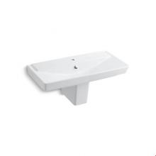 KOHLER 5148-1-0 - Reve® 39'' semi pedestal bathroom sink with single faucet hole