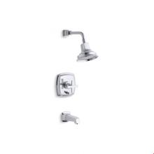 KOHLER T16233-3-CP - Margaux® Rite-Temp(R) pressure-balancing bath and shower faucet trim with push-button diverte