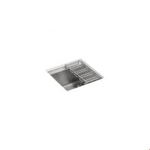 KOHLER 3671-NA - 8 Degree™ 18'' x 18'' x 10-3/16'' Undermount bar sink with rack an