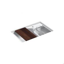 KOHLER 6411-1-0 - Indio® 33'' x 21-1/8'' x 9-3/4'' Smart Divide® undermount