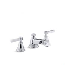 KOHLER 13132-4B-CP - Pinstripe® Widespread bathroom sink faucet with lever handles