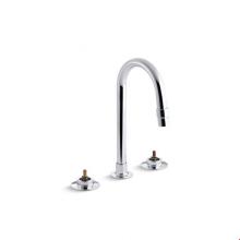 KOHLER 7303-KN-CP - Triton® widespread commercial bathroom sink base faucet with rigid connections and gooseneck