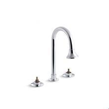 KOHLER 7303-KC-CP - Triton® Widespread commercial bathroom sink faucet with gooseneck spout with rosespray and ri