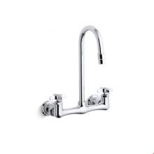 KOHLER 7320-3-CP - Triton® double cross handle utility sink faucet with gooseneck spout