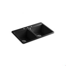 KOHLER 5873-3-7 - Deerfield® 33'' x 22'' x 9-5/8'' top-mount double-equal bowl ki