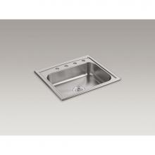 KOHLER 4011-4-NA - Toccata™ 25'' x 22'' x 6'' top-mount single-bowl kitchen sink