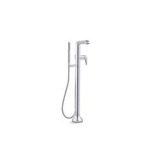 KOHLER T22025-4-CP - Tempered? floor-mount bath filler trim with handshower