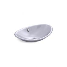 KOHLER 5403-LG-GRL - Iron Plains® Oval Wading Pool® bathroom sink with Lavender Grey painted underside