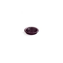 KOHLER 20211-PL-PLM - Iron Plains® Round Drop-in/undermount vessel bathroom sink with Black Plum painted underside