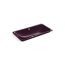 KOHLER 20212-PL-PLM - Iron Plains® Trough Rectangle Drop-in/undermount vessel bathroom sink with Black Plum painted