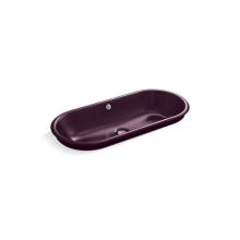 KOHLER 20213-PL-PLM - Iron Plains® Capsule Drop-in/undermount vessel bathroom sink with Black Plum painted undersid