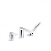 KOHLER 23488-4-CP - Parallel Single-Handle Deck-Mount Bath Faucet With Handshower