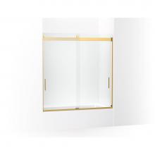 KOHLER 706003-L-2MB - Levity Sliding bath door, 62-in H x 56-5/8 - 59-5/8-in W, with 3/8-in thick Crystal Clear glass