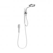 Moen N214C0CH - Chrome/white two-function 7.9'' diameter spray head standard with handshower