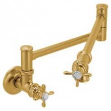 Moen S6641BG - Brushed gold two-handle kitchen faucet