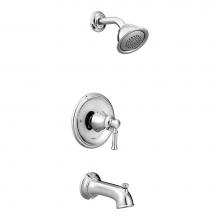 Moen T2183EP - Dartmoor Posi-Temp WaterSense Single-Handle Wall-Mount Tub and Shower Faucet Trim Kit in Chrome (V