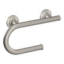 Moen LR2352DBN - Brushed Nickel 8'' Grab Bar With Paper Holder