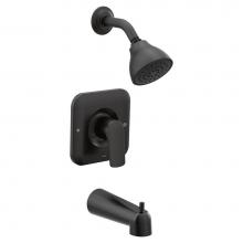 Moen T2813BL - Rizon Single-Handle 1-Spray Posi-Temp Tub and Shower Faucet Trim Kit in Matte Black (Valve Sold Se