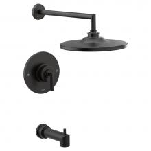 Moen TS22003BL - Arris Posi-Temp 1-Handle 1-Spray Tub and Shower Faucet Trim Kit in Matte Black (Valve Sold Separat