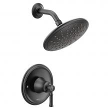 Moen T2282EPBL - Dartmoor 1-Handle Posi-Temp Shower Only Trim Kit with Eco-Performance Rainshower in Matte Black