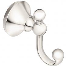 Moen YB5203NL - Wynford Double Robe Hook, Polished Nickel