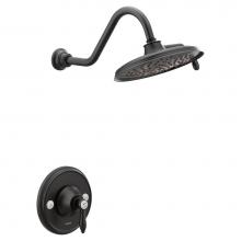 Moen TS32102BL - Weymouth Posi-Temp Single-Handle 2-Spray Shower Only Trim Kit in Matte Black (Valve Sold Separatel