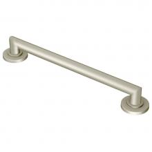 Moen YG0812BN - Bathroom Safety 12-Inch Stainless Steel Modern Bathroom Grab Bar, Brushed Nickel