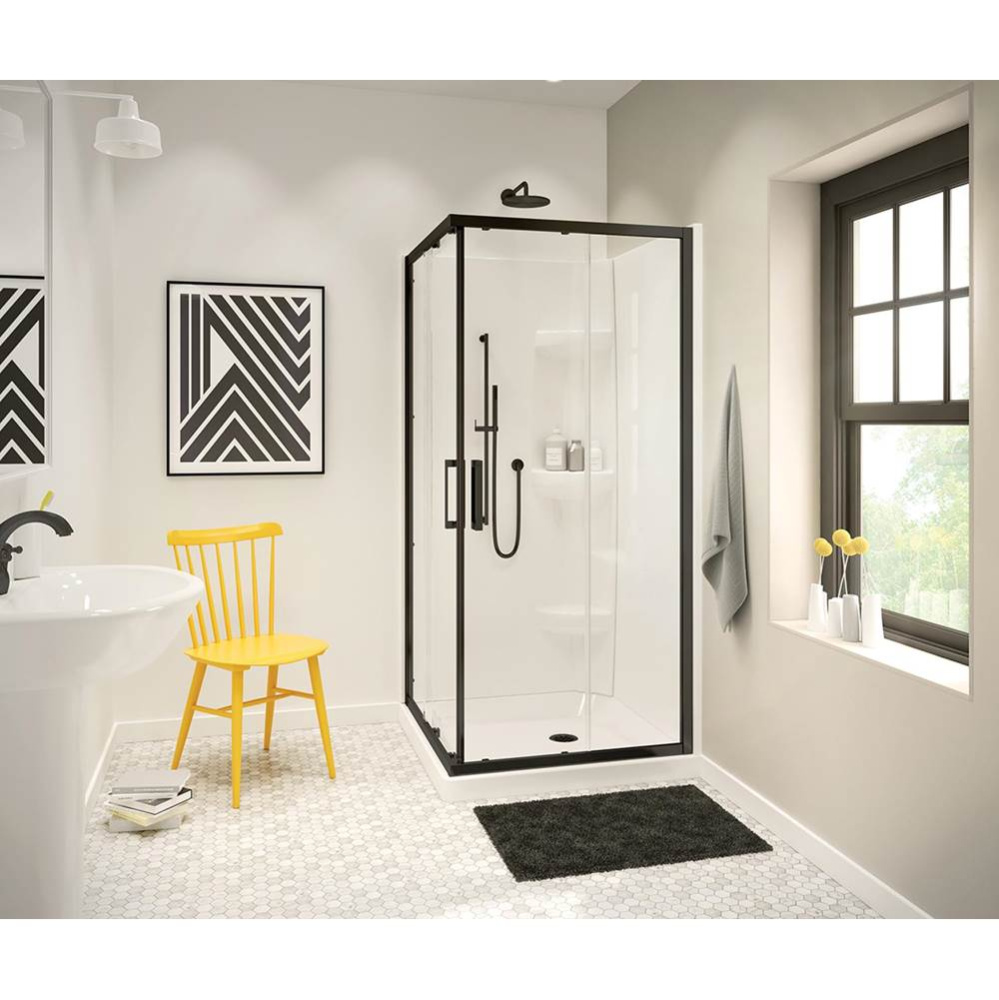 Radia Square 32 x 32 x 71.5 in. 6 mm Sliding Shower Door for
