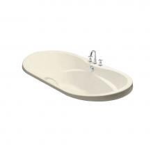 Maax 102757-000-004-000 - Living 7242 Acrylic Drop-in Center Drain Bathtub in Bone