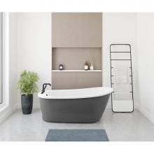 Maax 105797-000-019 - Sax Oval Bathtub Regular Thunder Grey