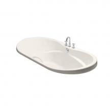 Maax 102761-000-007-000 - Living 6636 Acrylic Drop-in Center Drain Bathtub in Biscuit